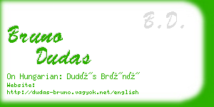 bruno dudas business card